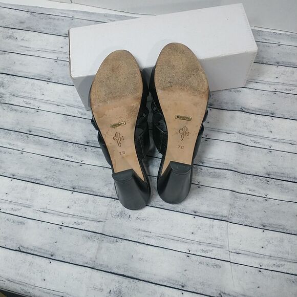 Cole Haan Country Black Leather SZ 7B Mule Sandals Open Toe - Picture 7 of 10